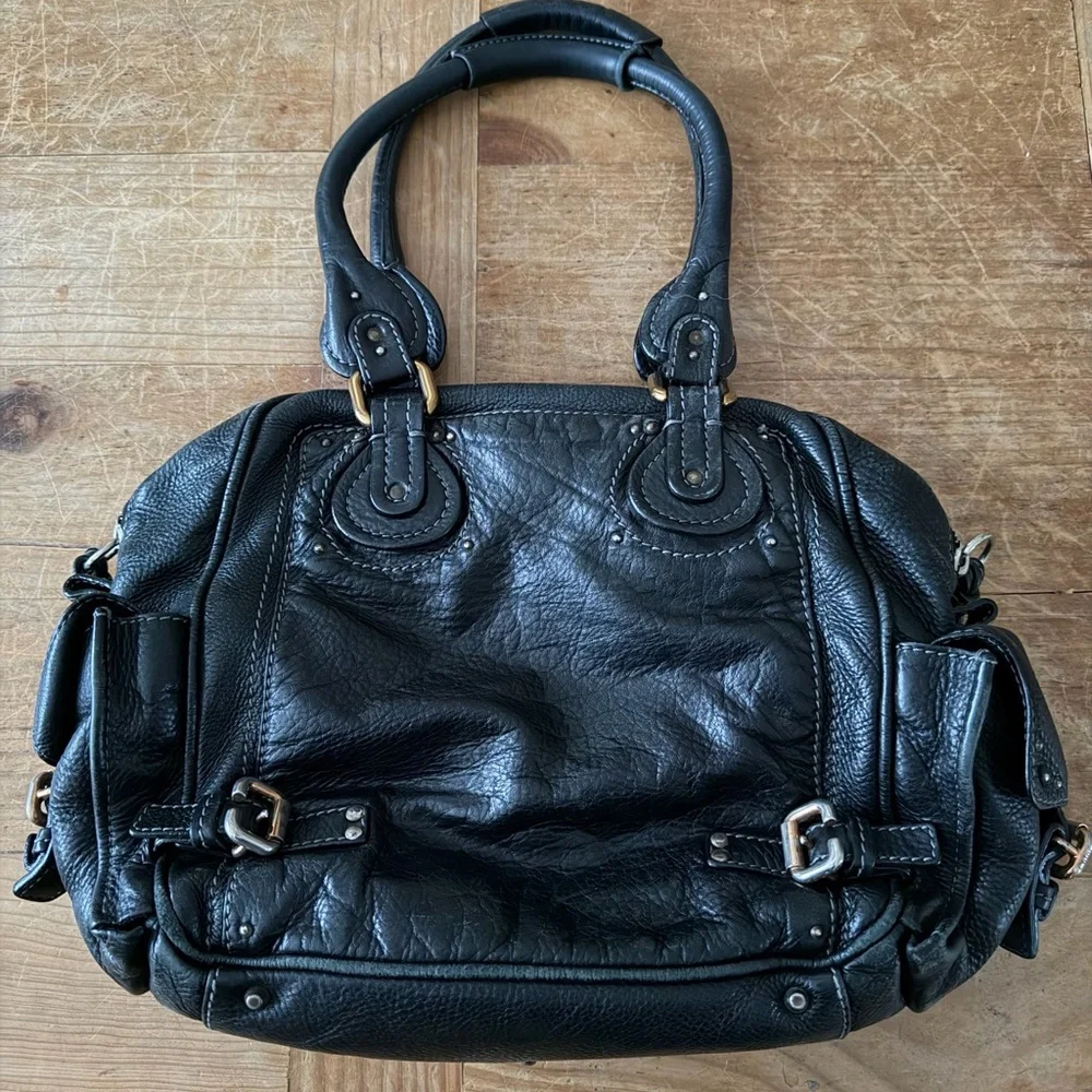 Chloe Black Paddington Leather Shoulder Bag - Picture 2 of 16